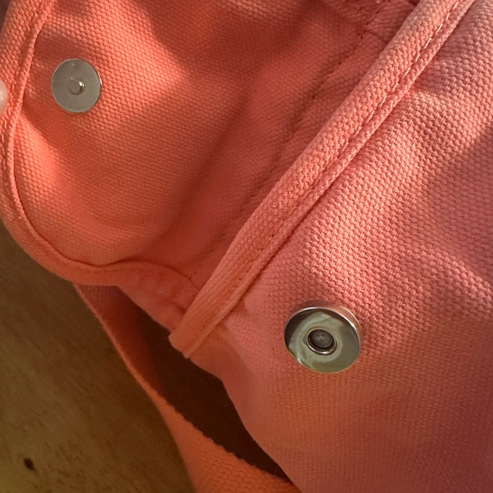 PINK Victoria's Secret Coral Canvas Backpack - Picture 9 of 13